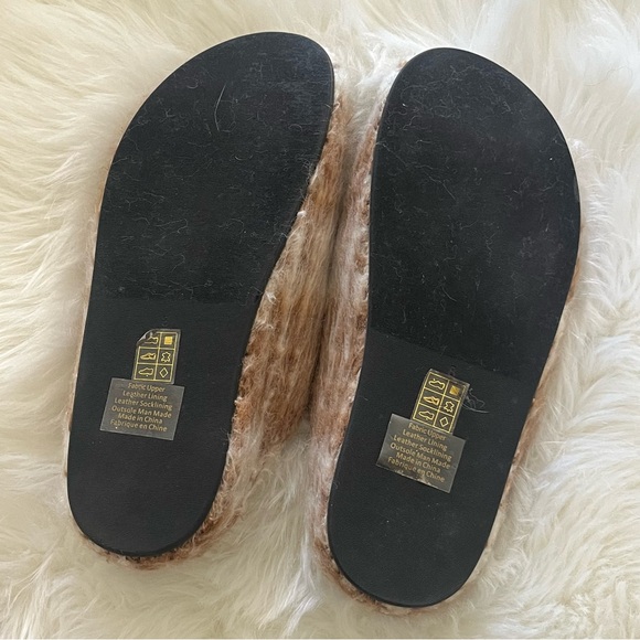 Jeffrey Campbell Pony Hair Tartan Slip-On Mules Beige Size 8 - Picture 6 of 9